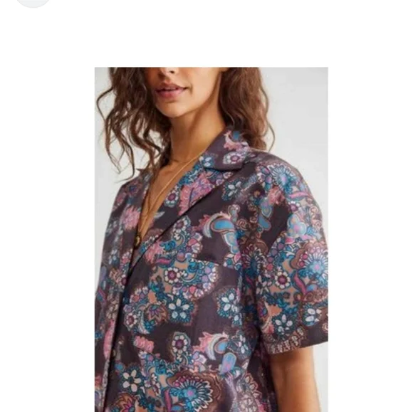 Free People Poolside Boyfriend Shirt - Picture 2 of 5